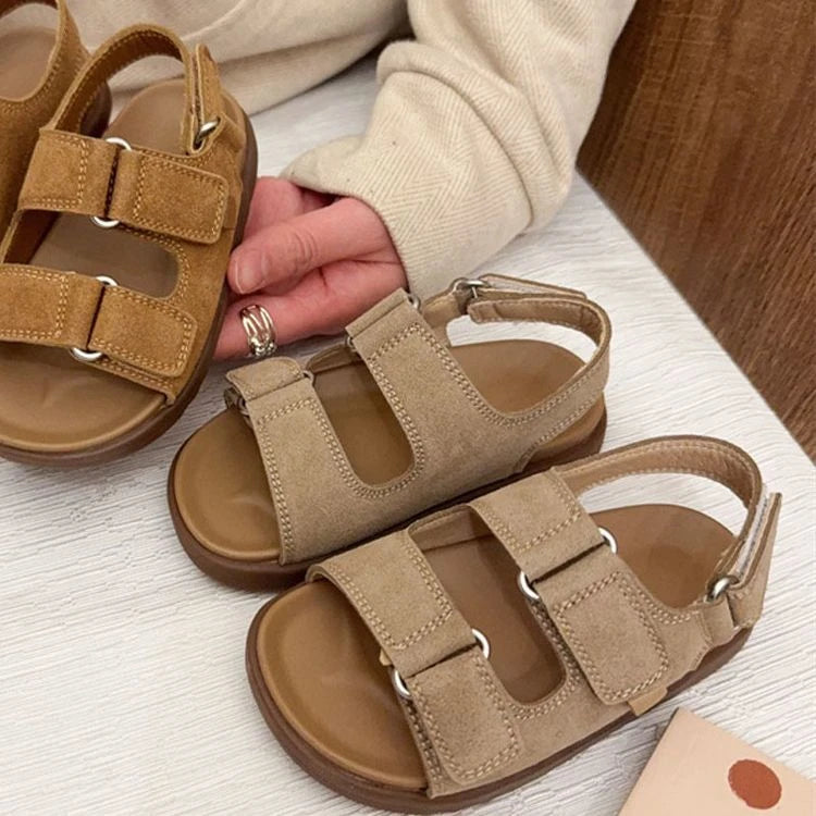 Little Trendsetters Velcro Strapped Suede Sandal