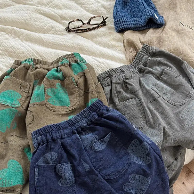 Abstract Printed Cotton Trousers