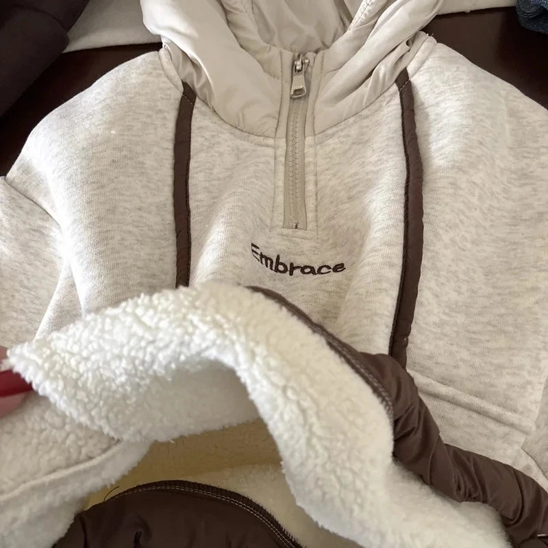 1/4 Zip Hooded Sweatshirt