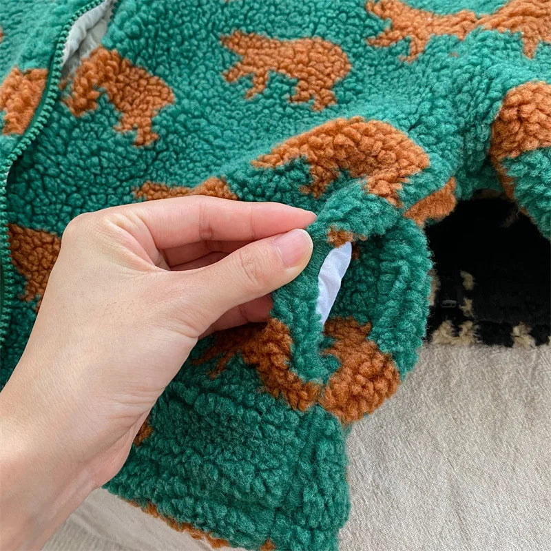 Bear Print Vintage Fleece