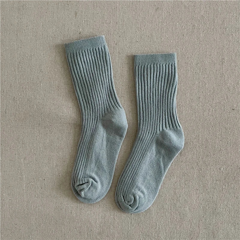 Casual Ribbed Coloured Socks