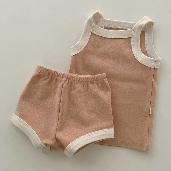 Vest and Shorts Cotton Set