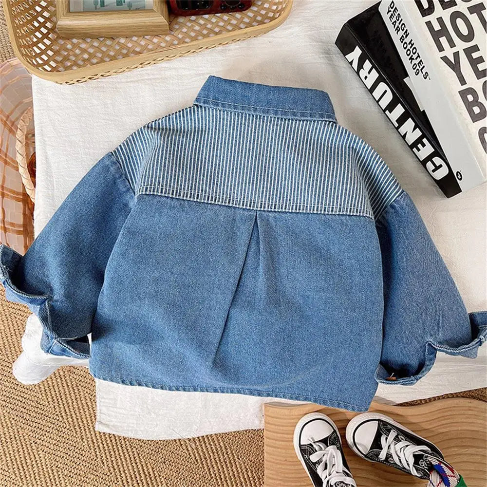 Stripe Style Denim Jacket