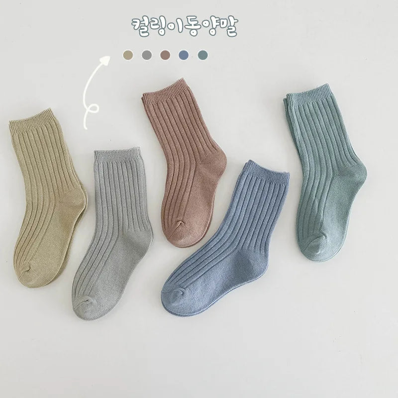 Casual Ribbed Socks (5 Pairs)