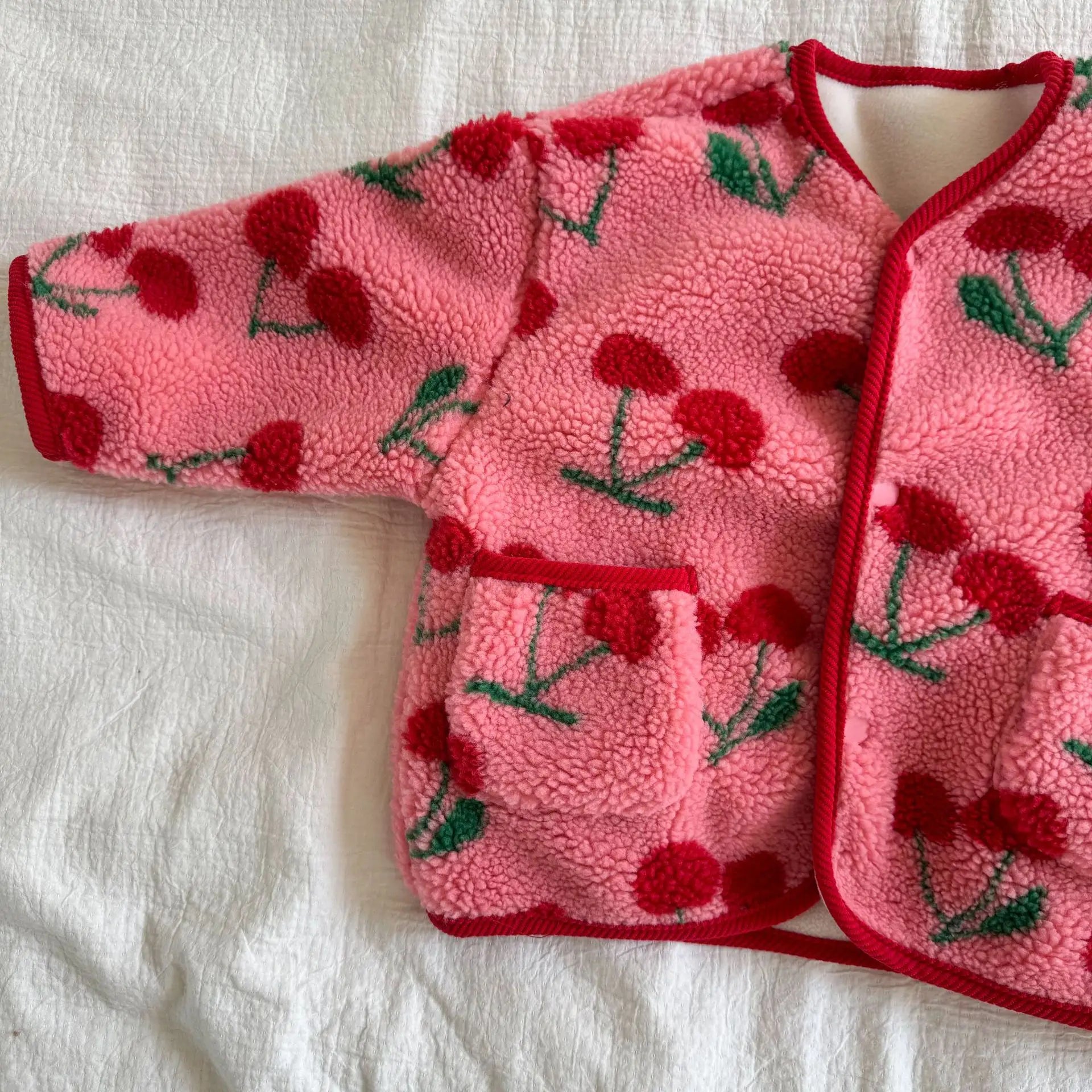 Fruit Print Fleece Jacket