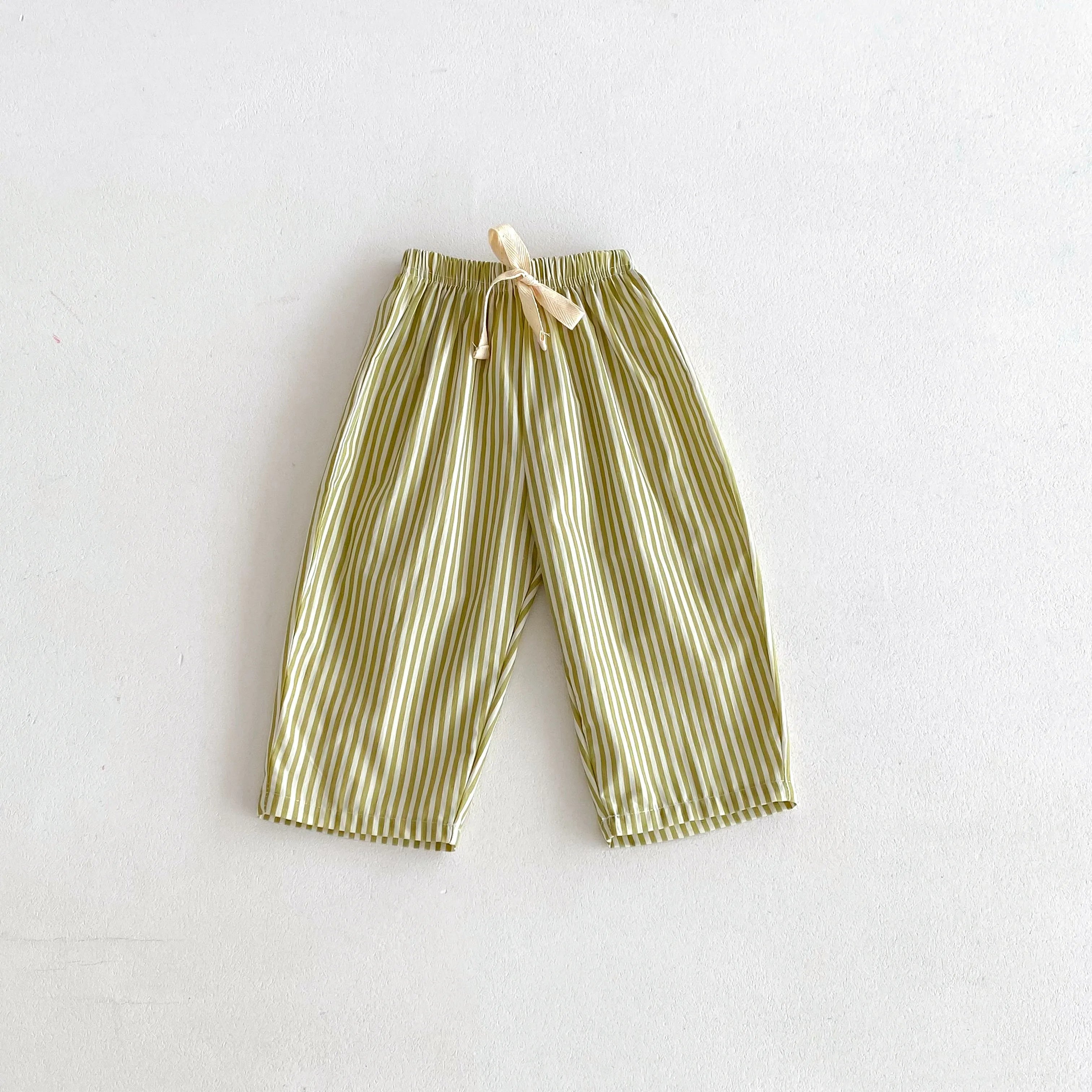 Bright Drawstring Summer Cotton Trousers