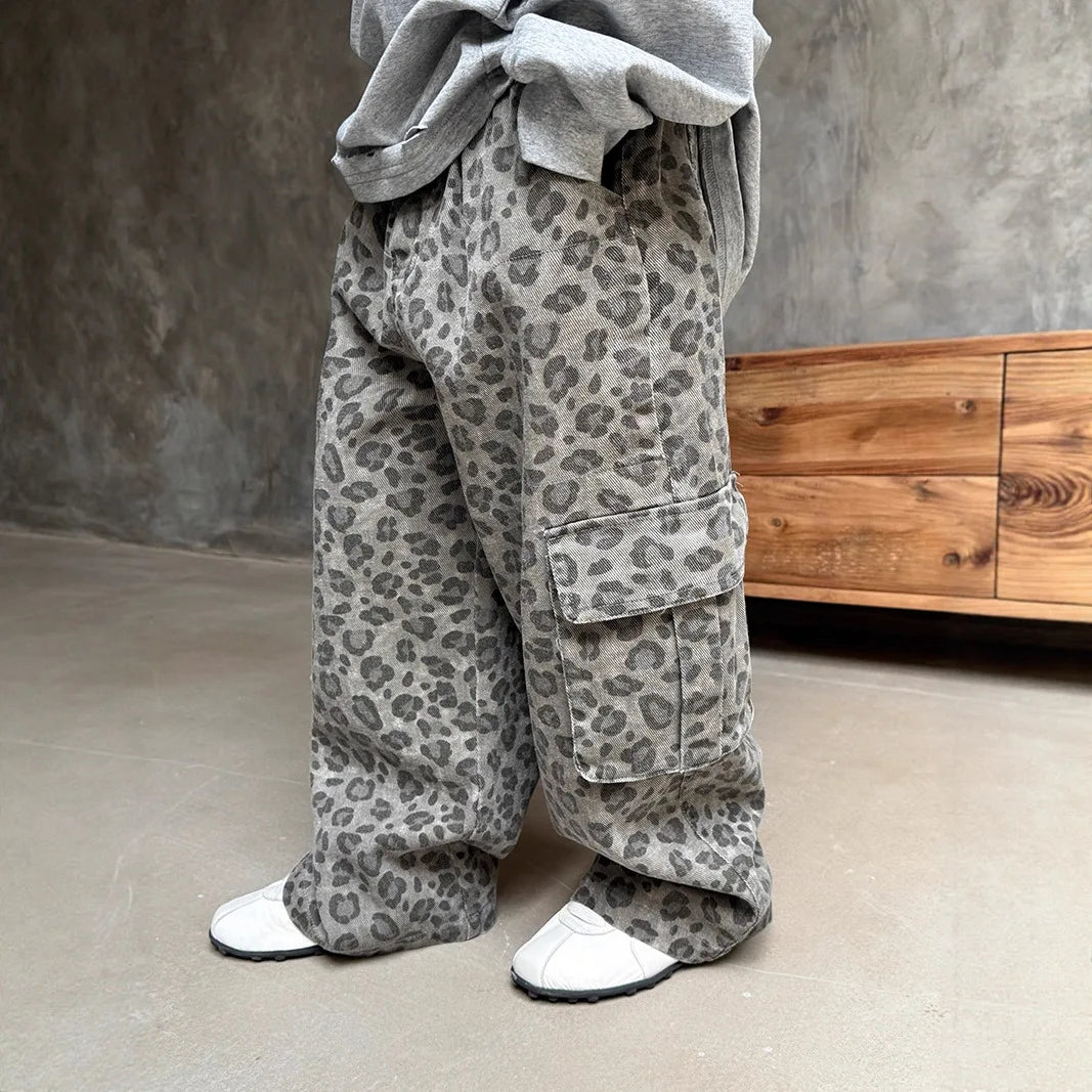 Leopard Print Pocket Trousers