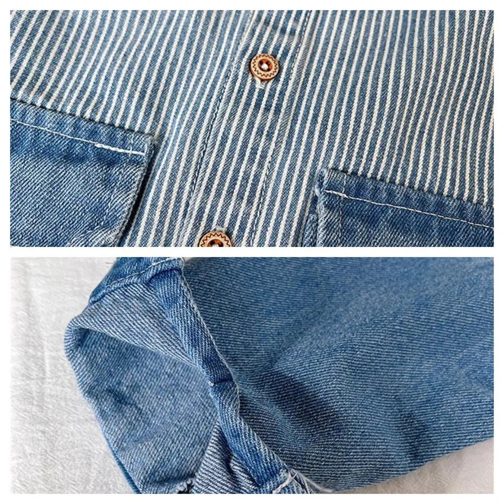 Stripe Style Denim Jacket