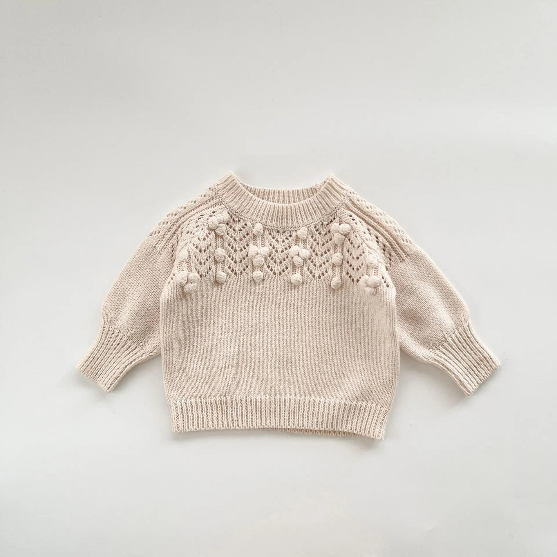 Knitted Pom Sweater and Bloomers Set