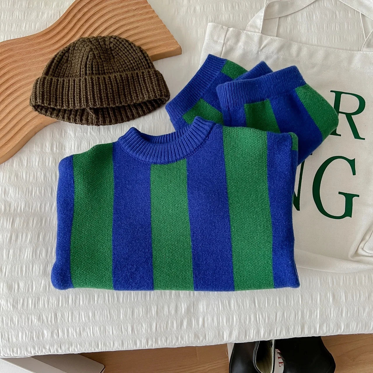 Modern Striped Knit Set
