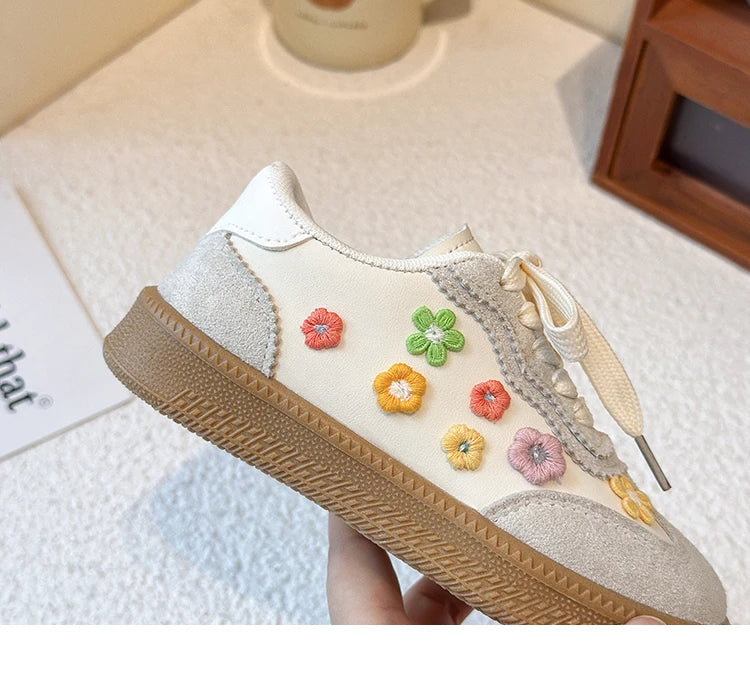 Embroidered Floral Trainers