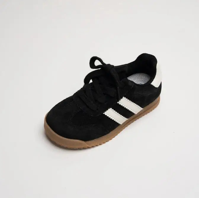 Little Trendsetters Retro Originals ColourBlock Suede Velcro Trainers