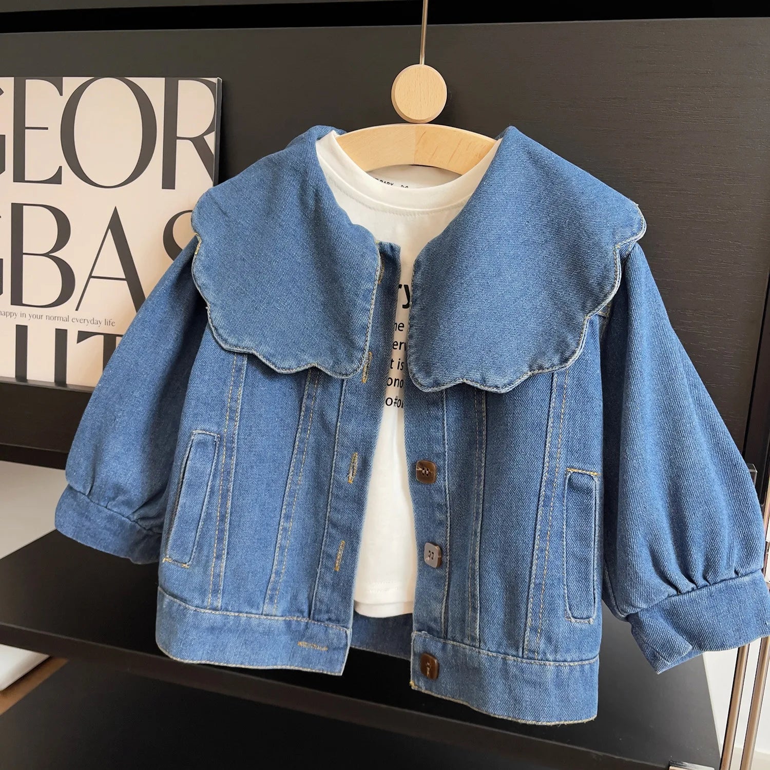 Vintage Cloud Collar Denim Jacket