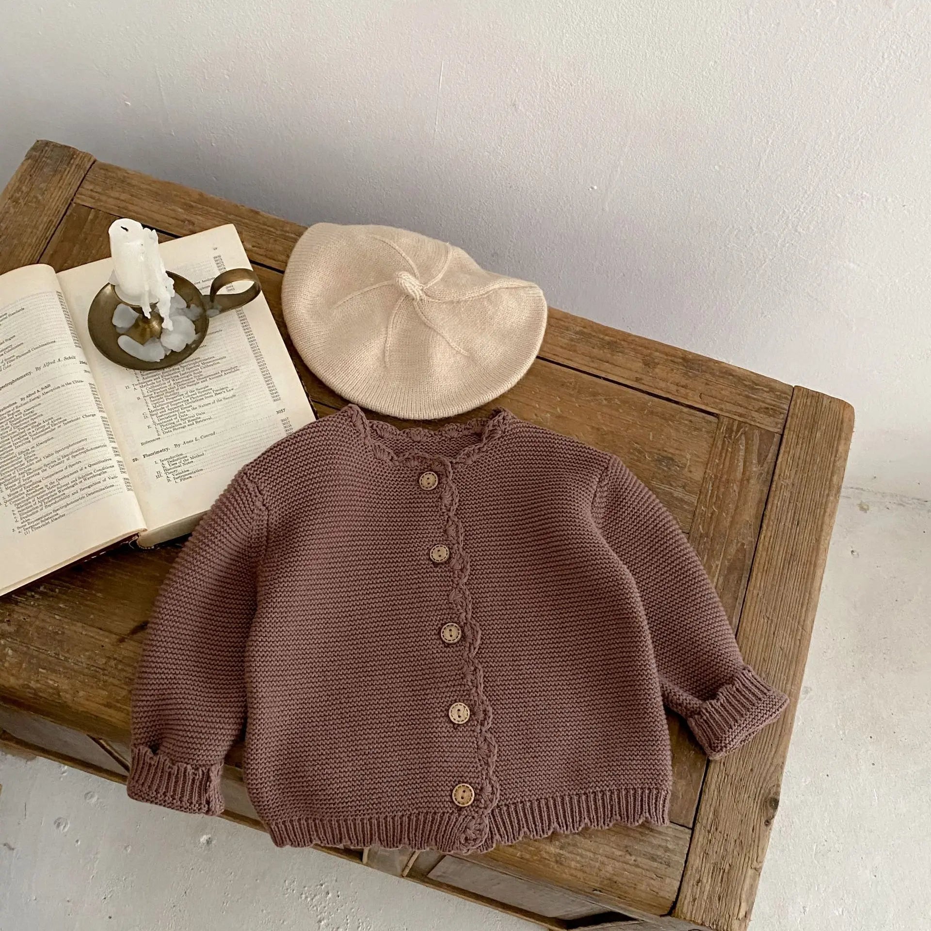 Scalloped Knit Cardigan