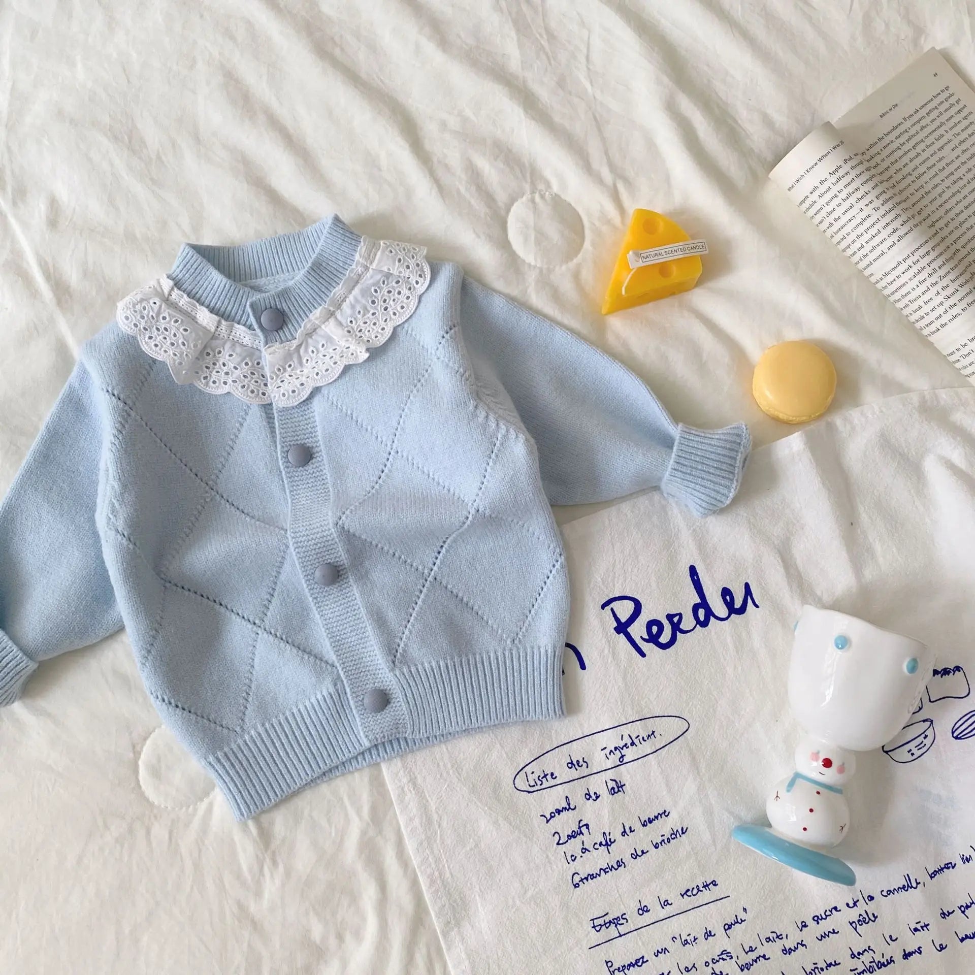 Sweet Lace Cardigan Knit Set