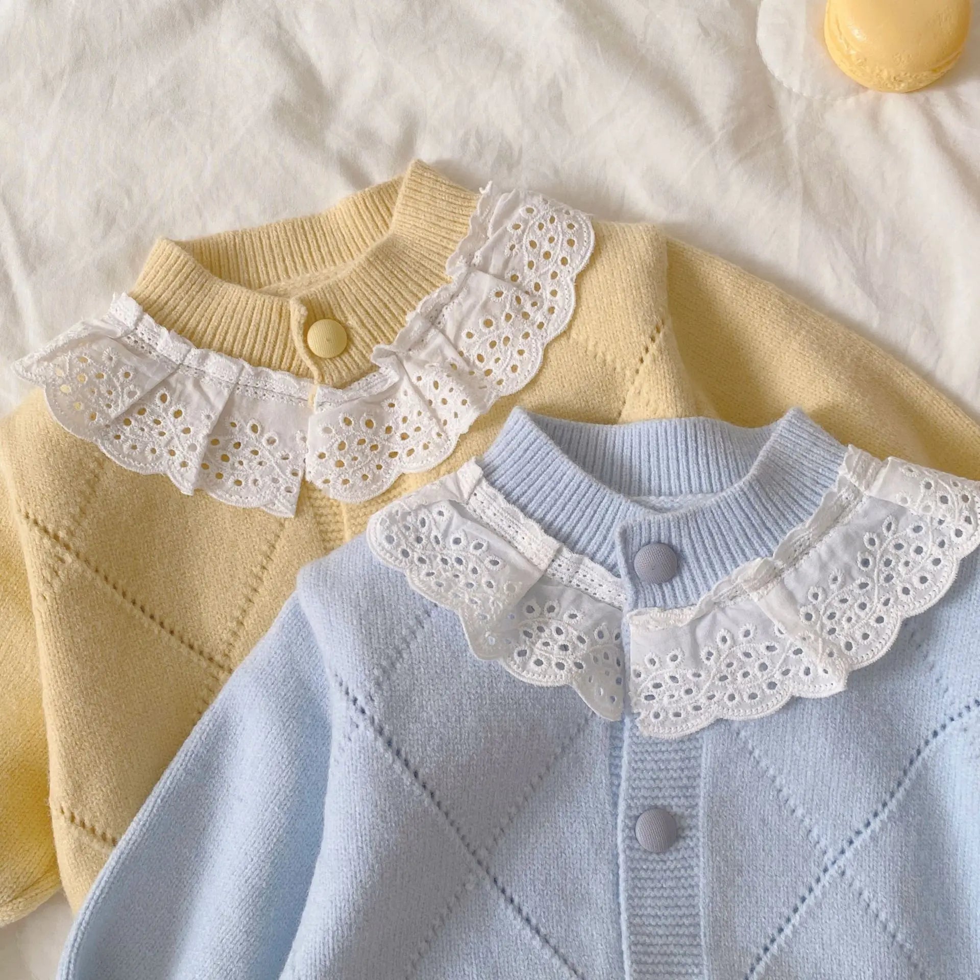 Sweet Lace Cardigan Knit Set