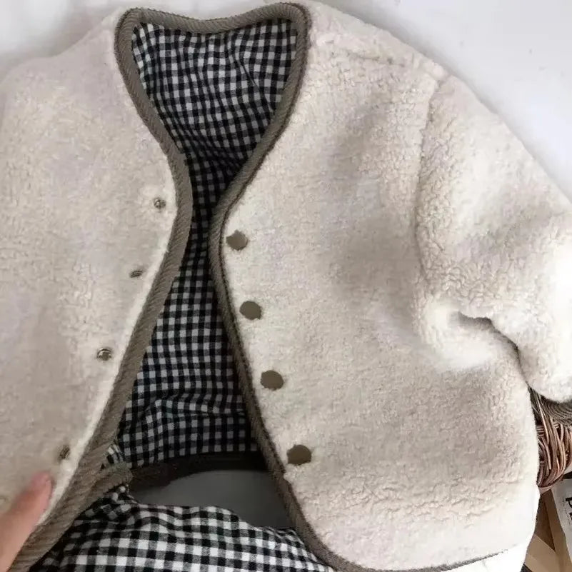 Reversible Plaid Teddy Jacket