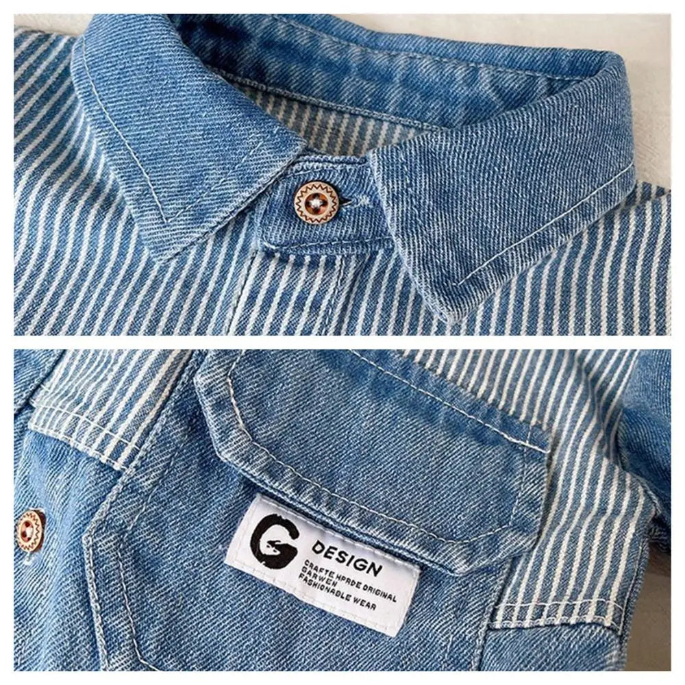 Stripe Style Denim Jacket