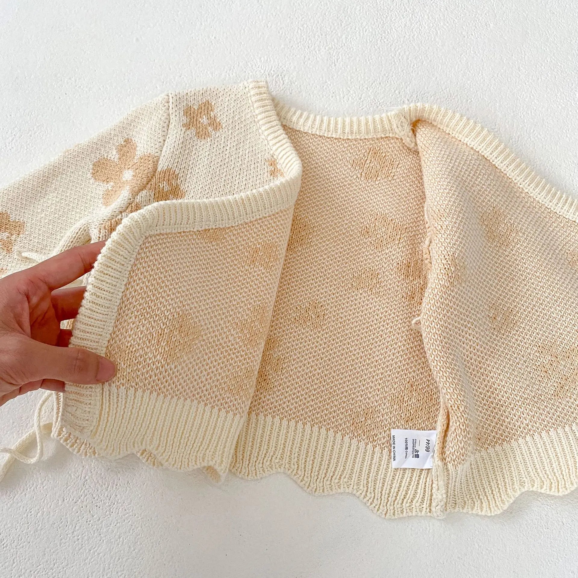 Neutral Floral 4-piece Knit Set