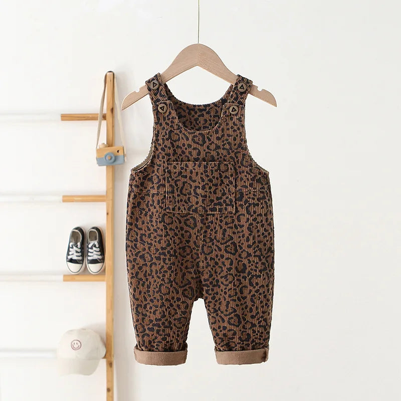 Leopard Print Dungarees