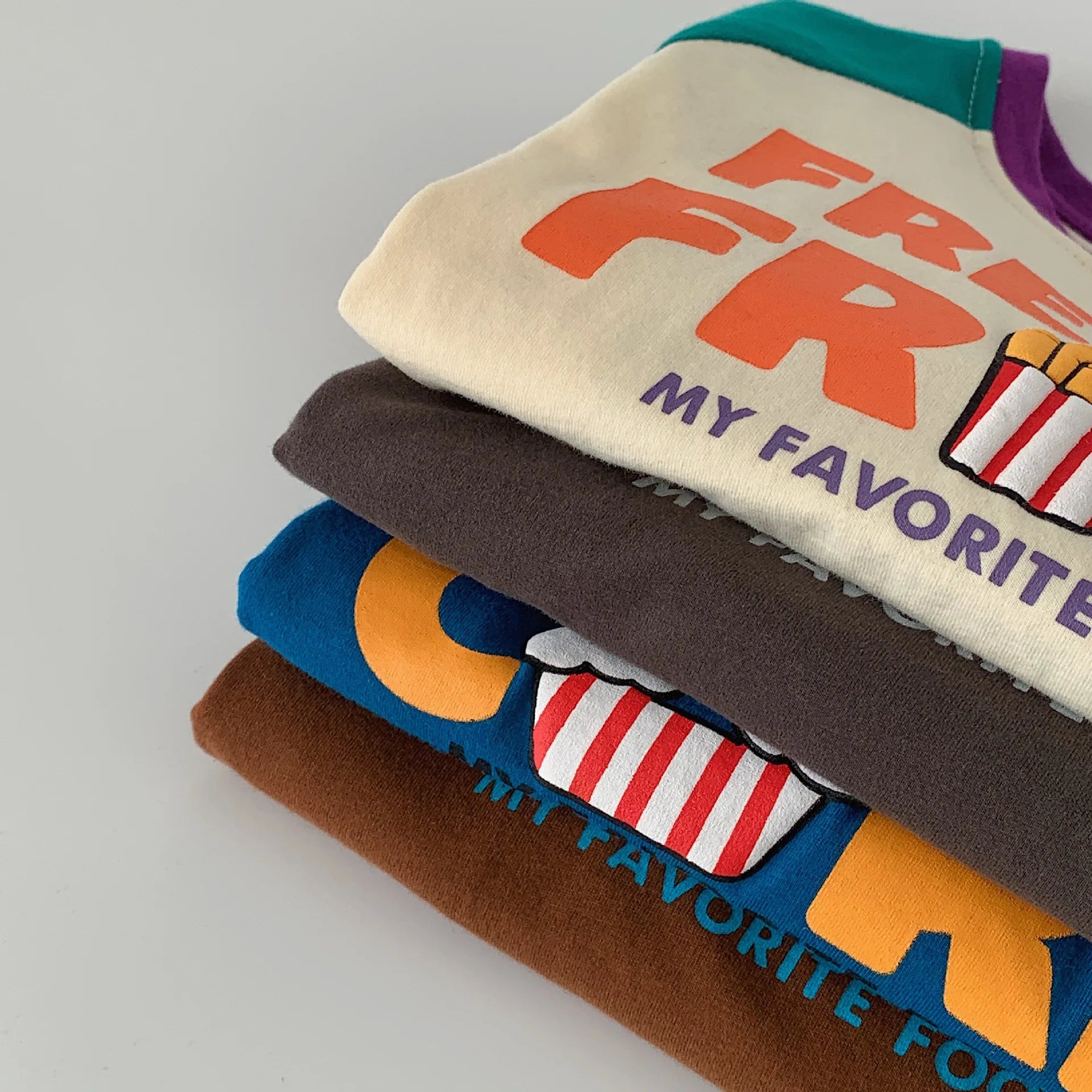 Retro Food Slogan Long Sleeve T-shirts