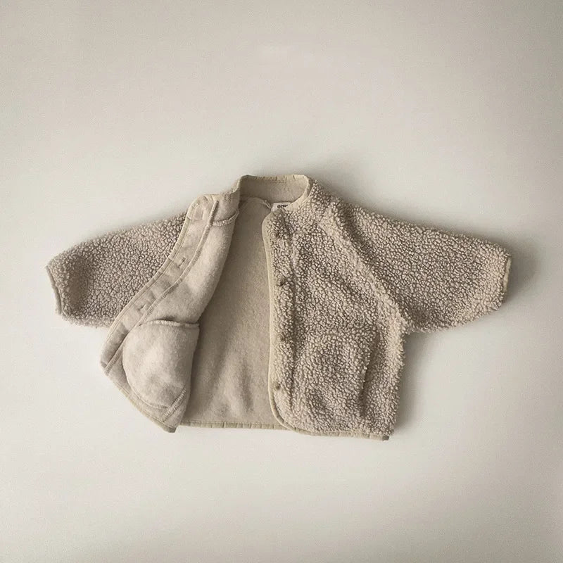 Teddy Fleece Button Jacket
