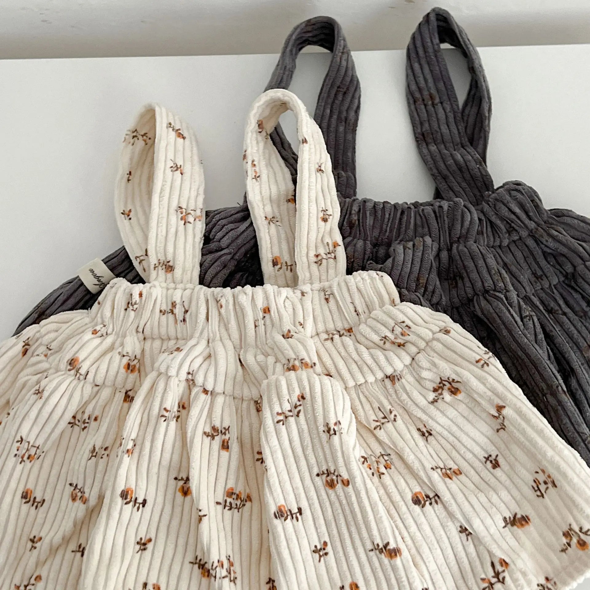 Corduroy Suspender Skort Dresses