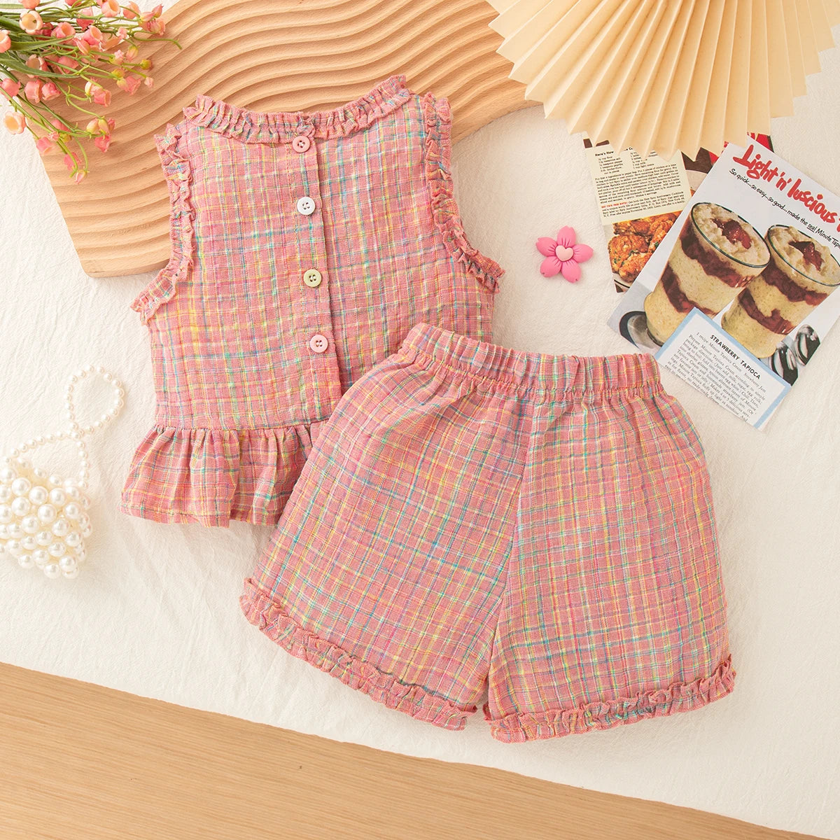 Pastel Check Outfit Set