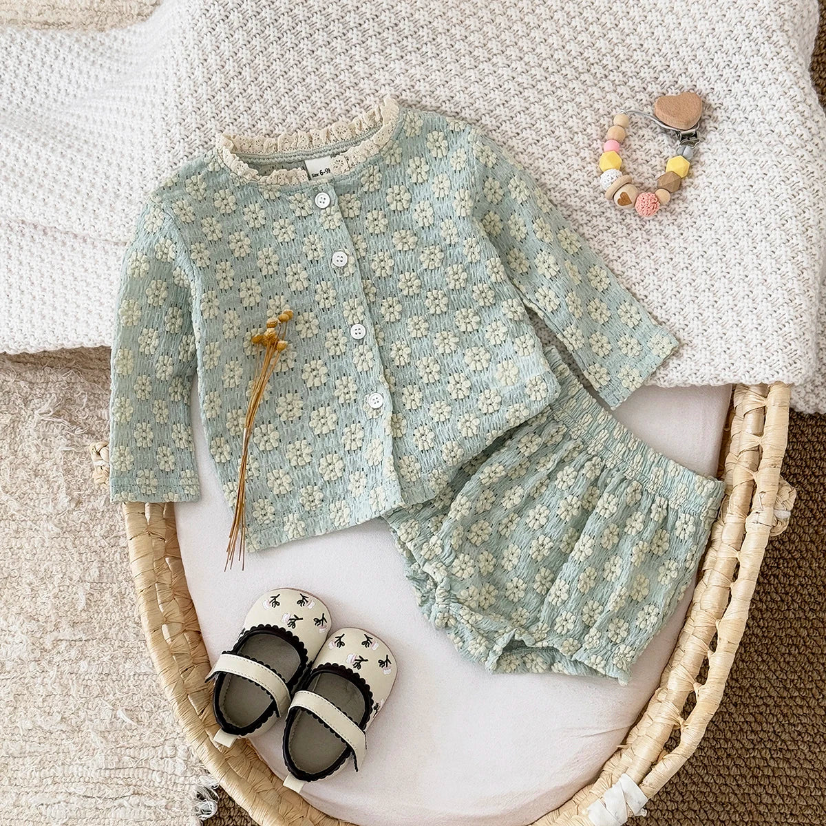 Floral Vintage Cardigan Set