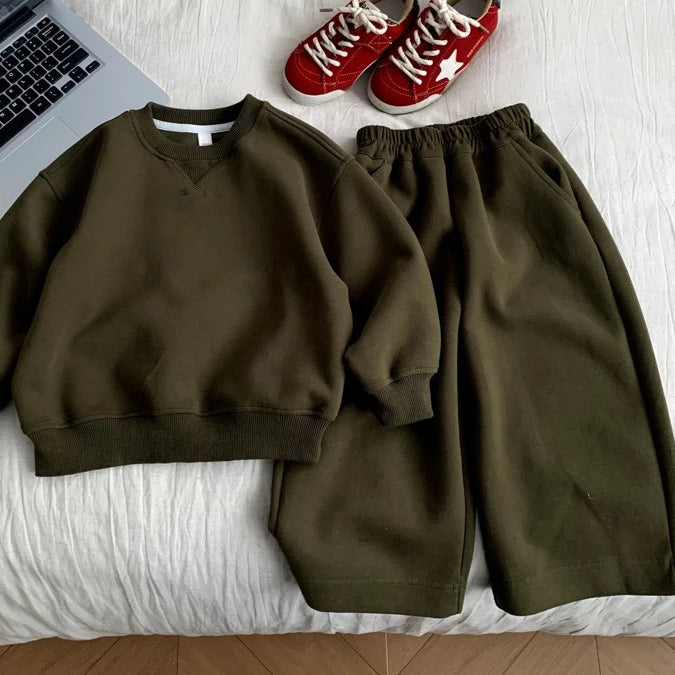 Oversized Straight Leg Sweatshirt Set