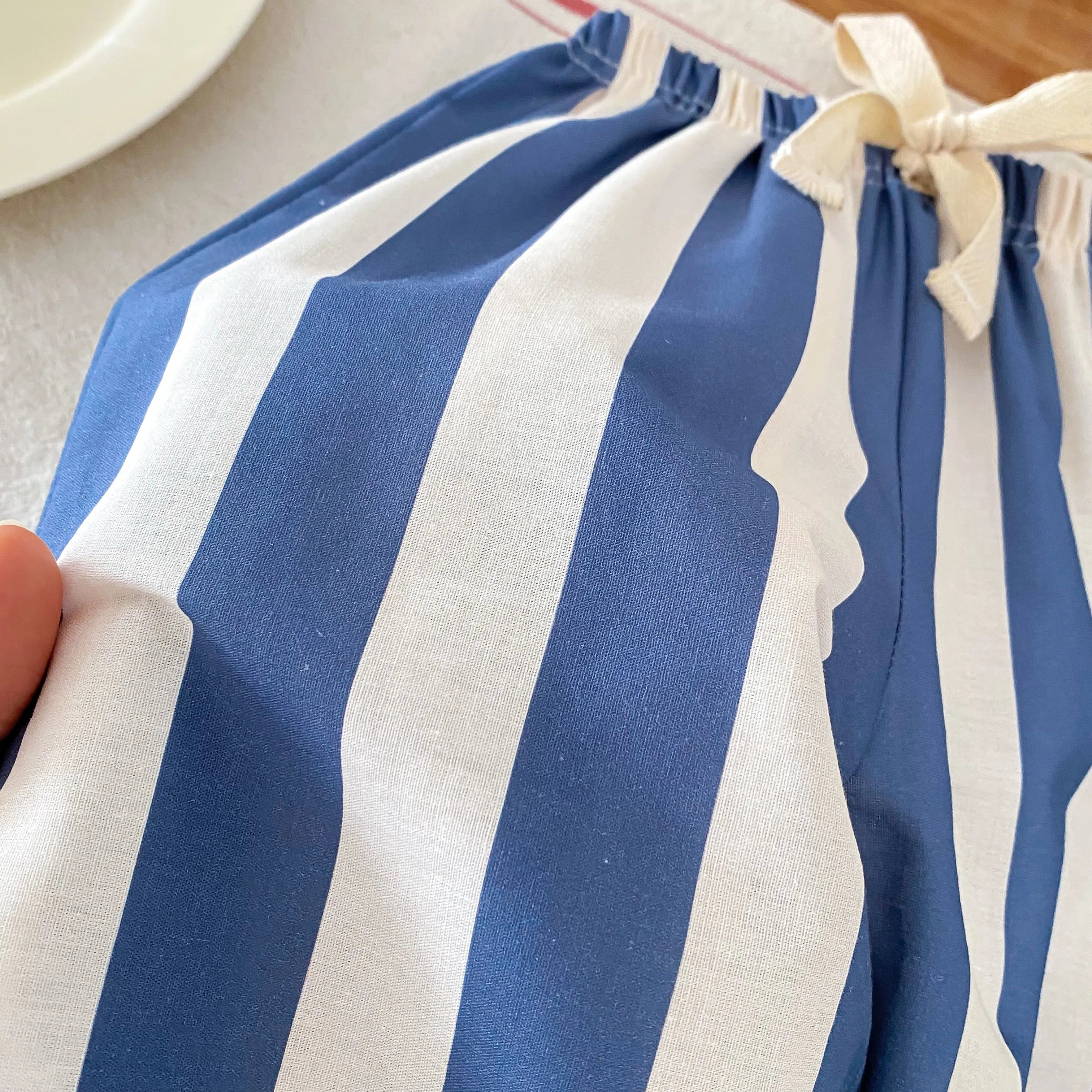 Bright Drawstring Summer Cotton Trousers