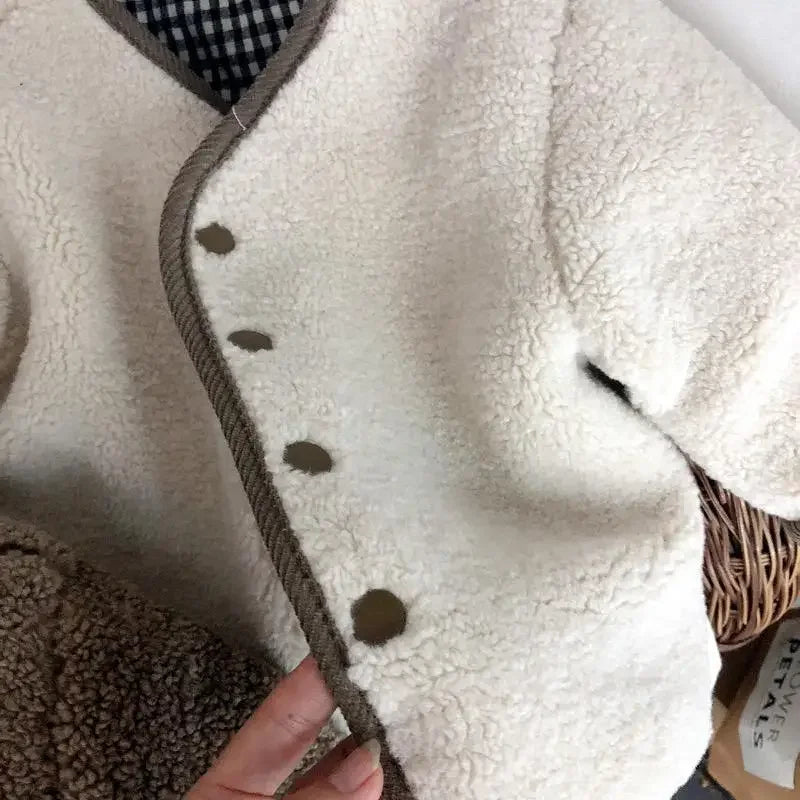 Reversible Plaid Teddy Jacket