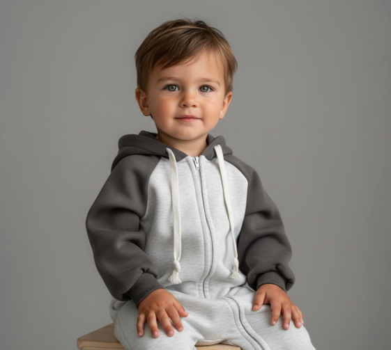 Cosy Hooded Zip Romper