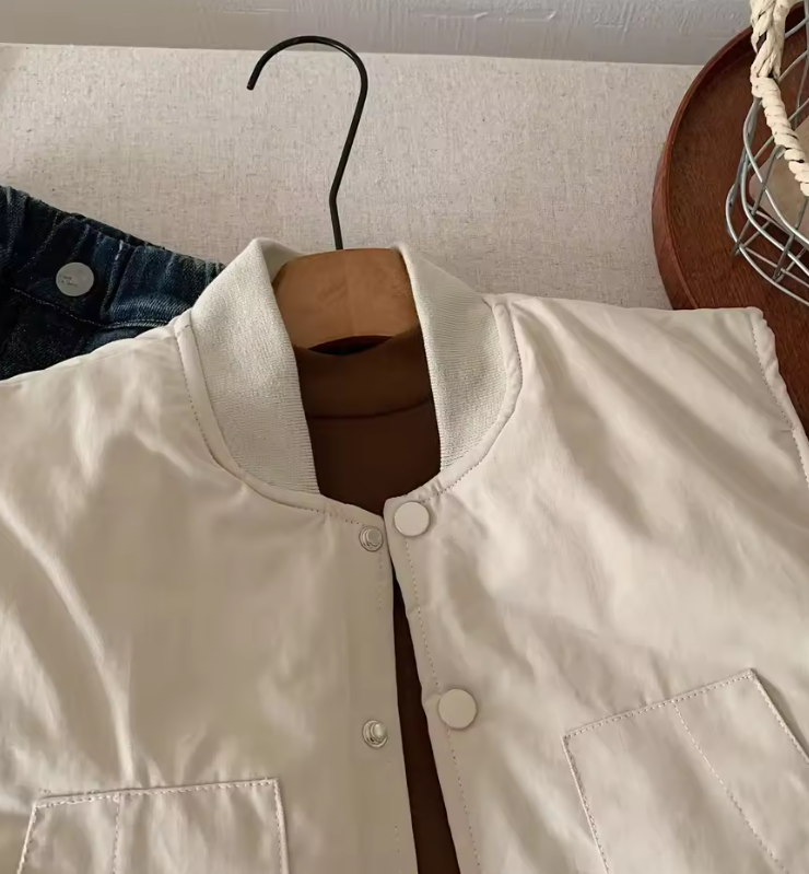 Sleeveless Reversable Plaid Vest Jackets