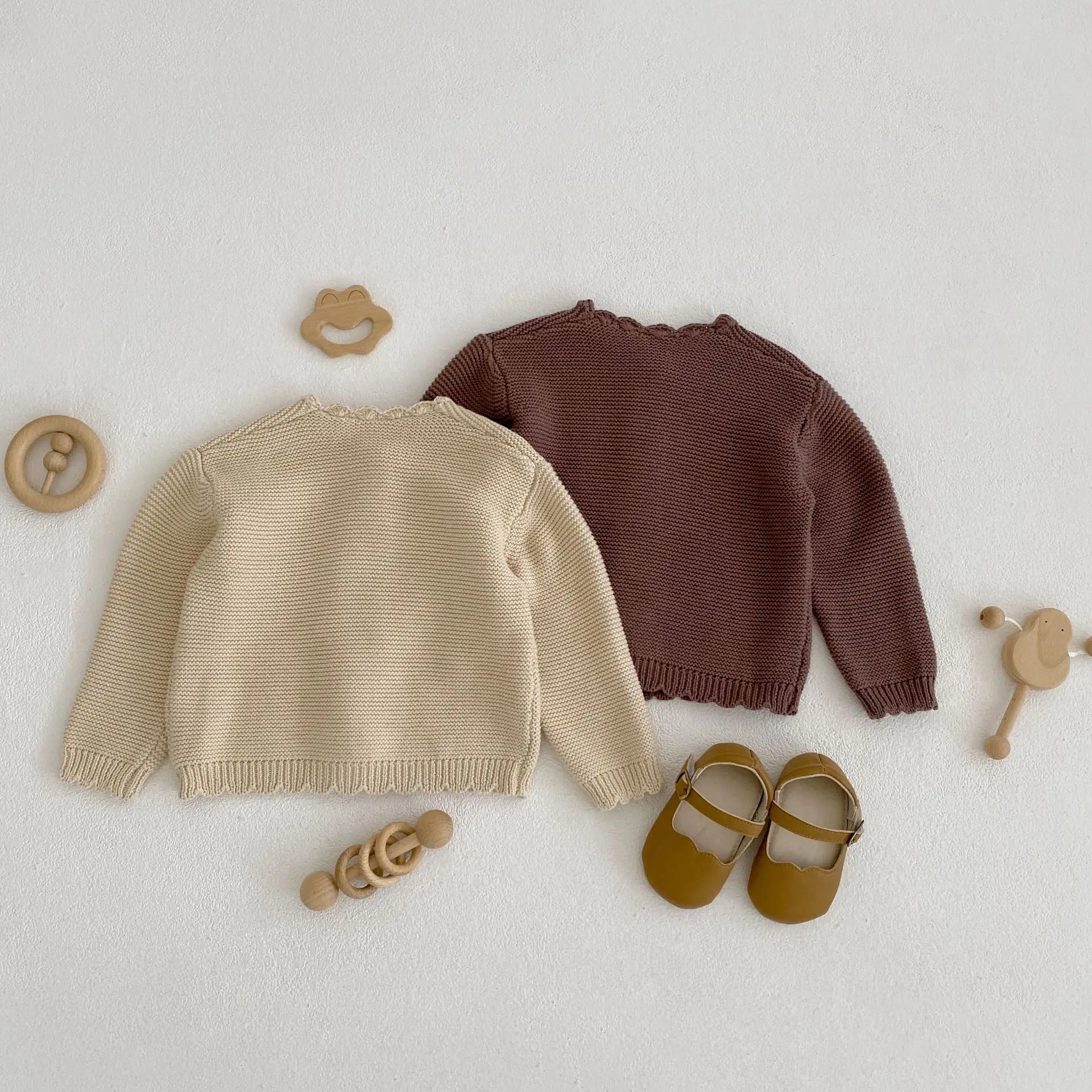 Scalloped Knit Cardigan