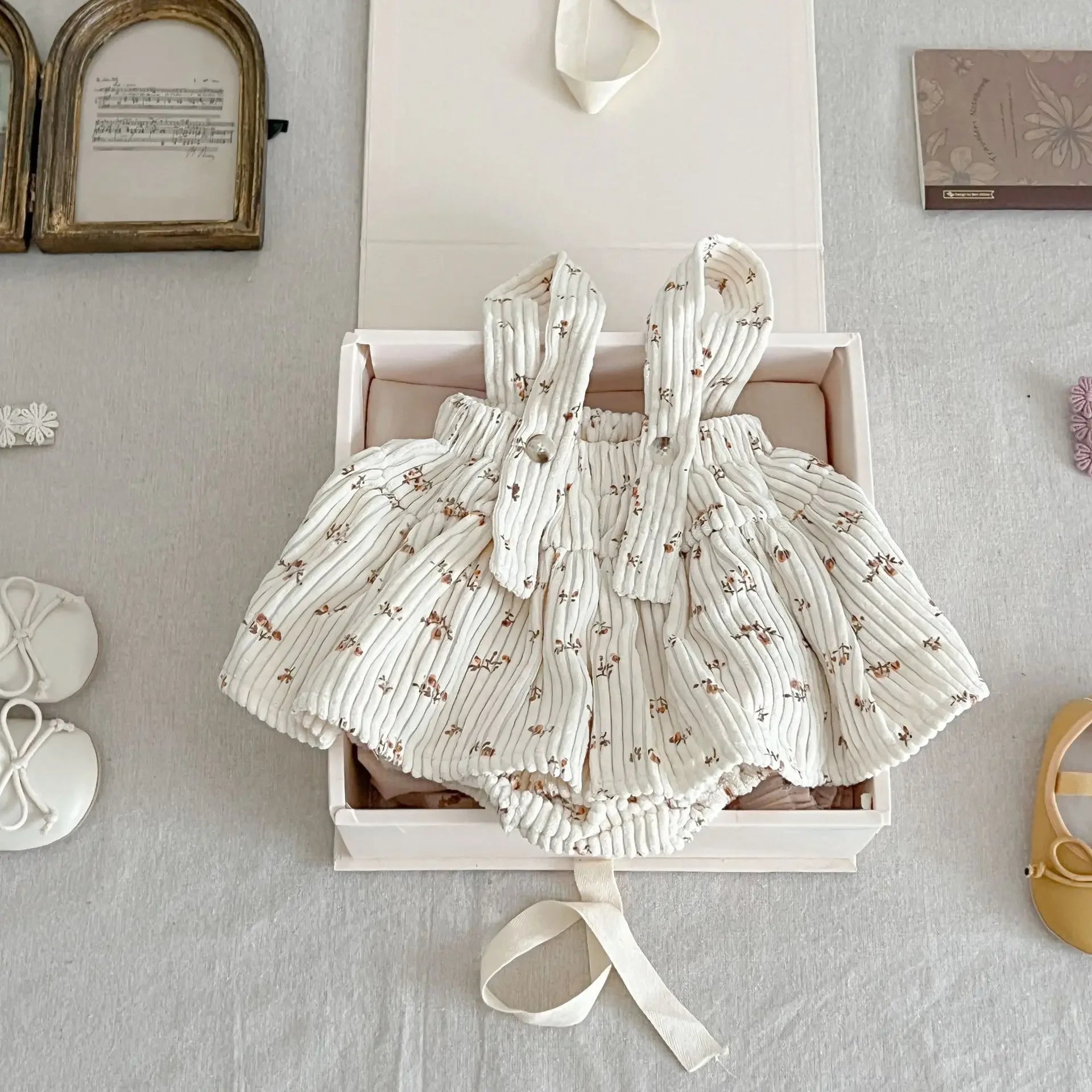 Corduroy Suspender Skort Dresses