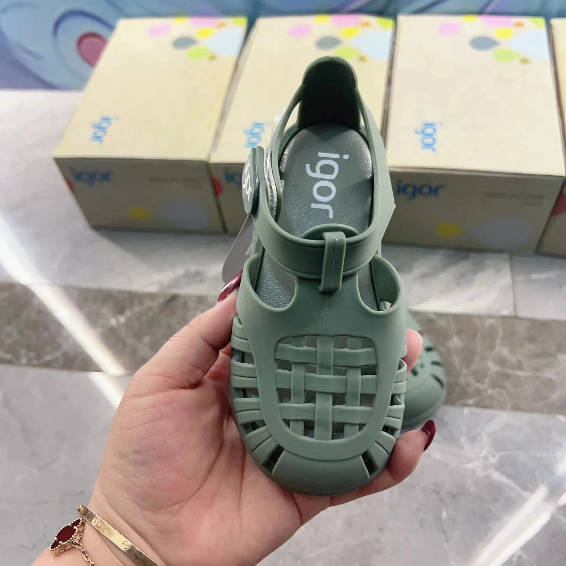 Little Trendsetters Velcro Gladiator Style Jelly Sandal