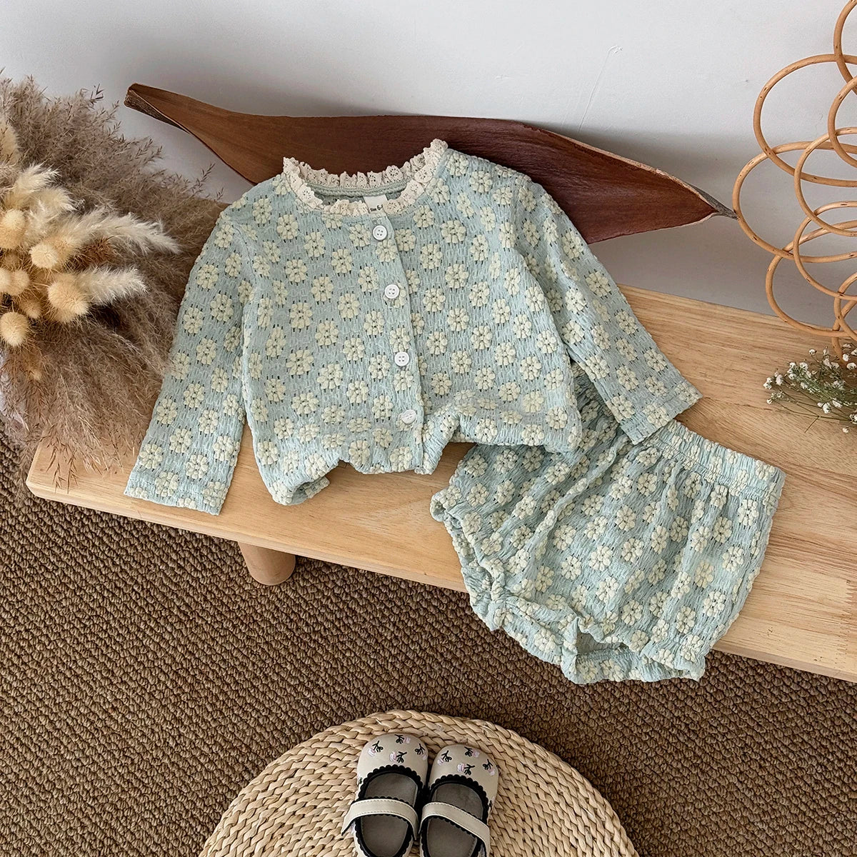 Floral Vintage Cardigan Set