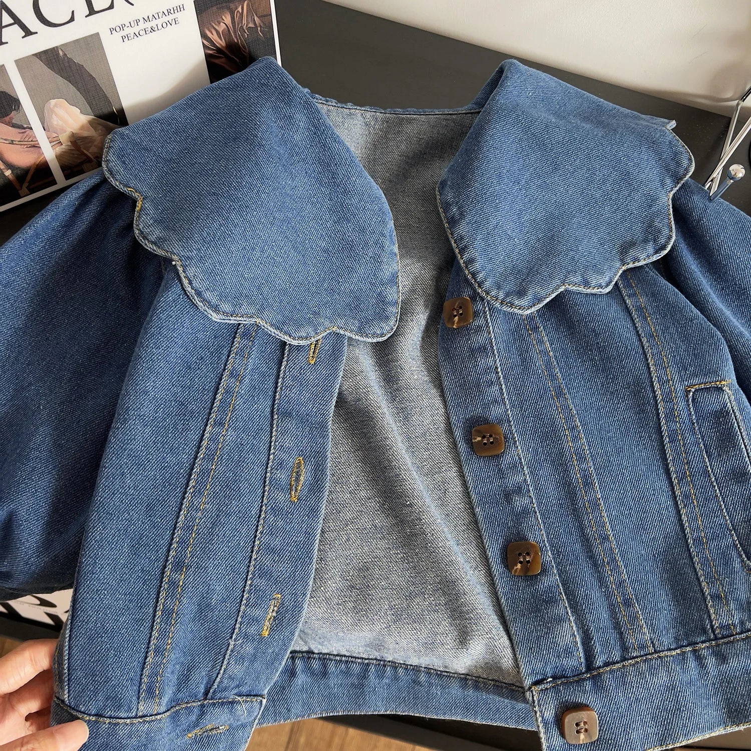 Vintage Cloud Collar Denim Jacket