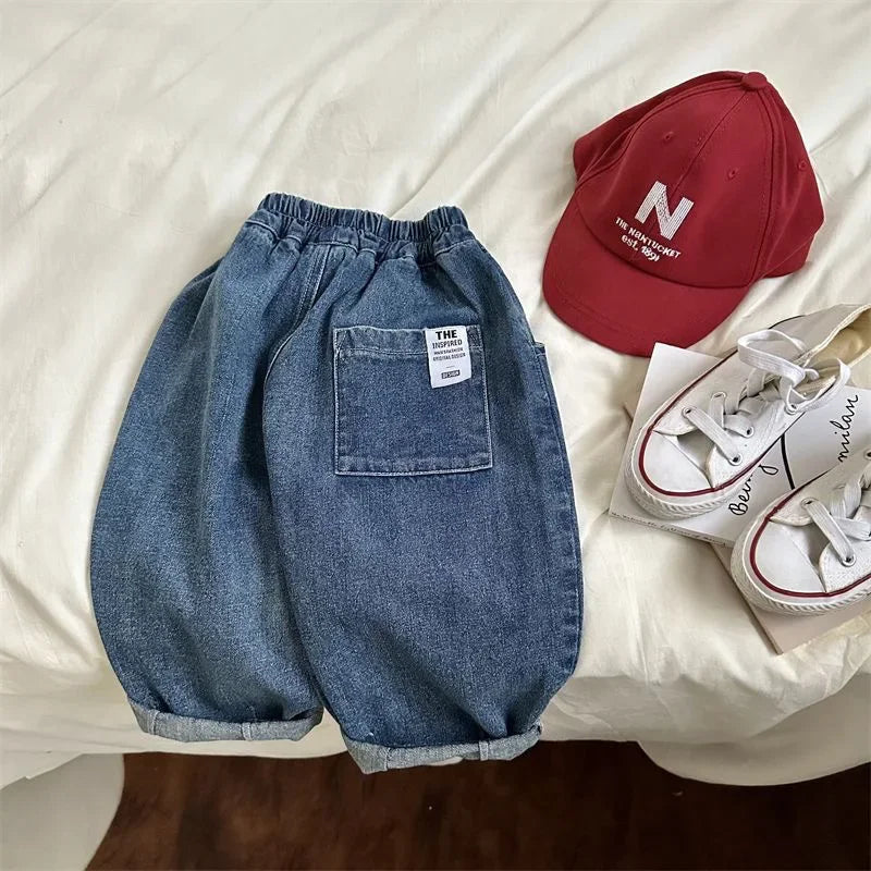 Harlem Style Classic Blue Denim Jeans