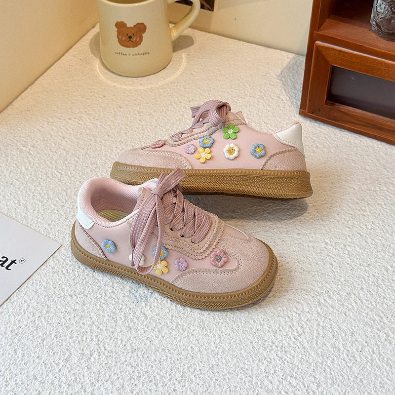Embroidered Floral Trainers