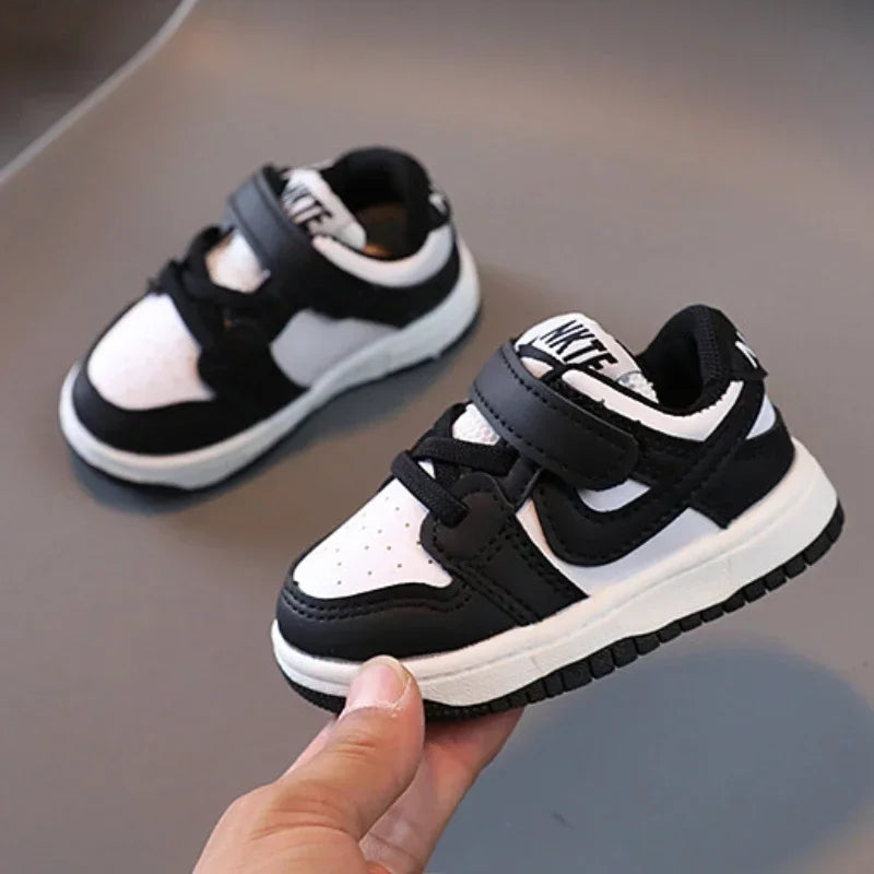 Little Trendsetters Retro Court Velcro Trainers