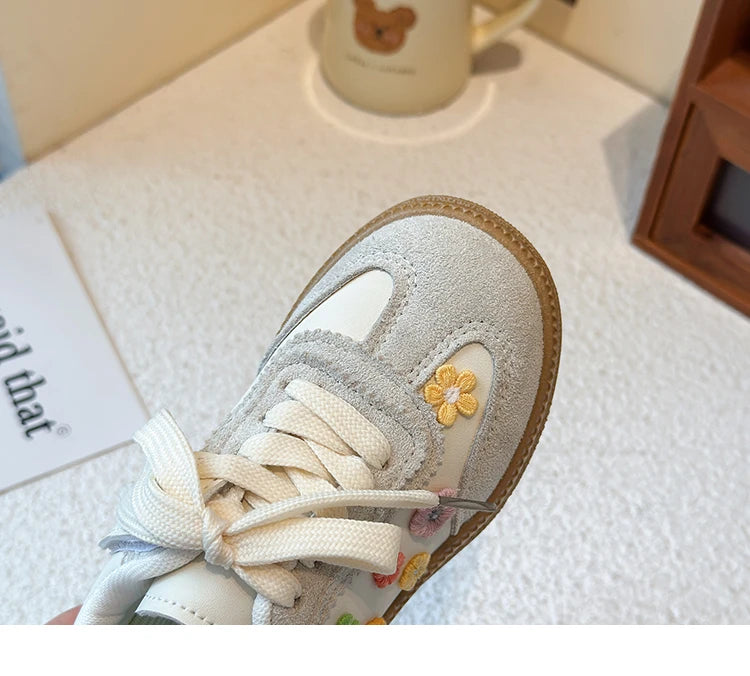 Embroidered Floral Trainers