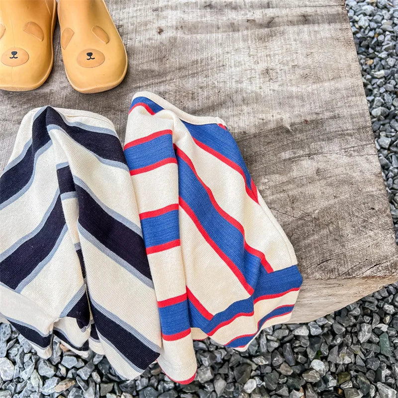 Striped Long Sleeve Loose T-shirt