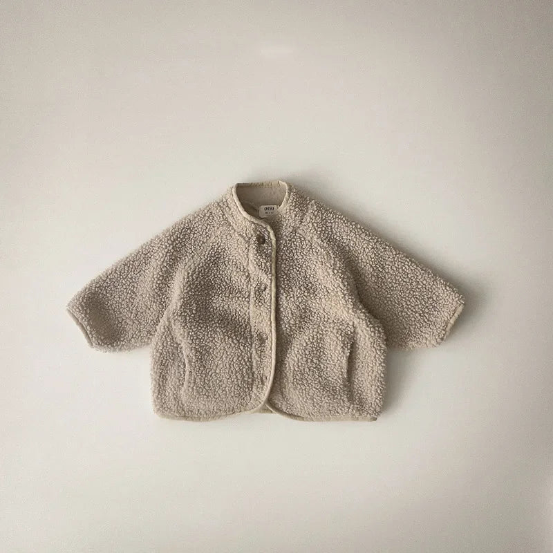 Teddy Fleece Button Jacket