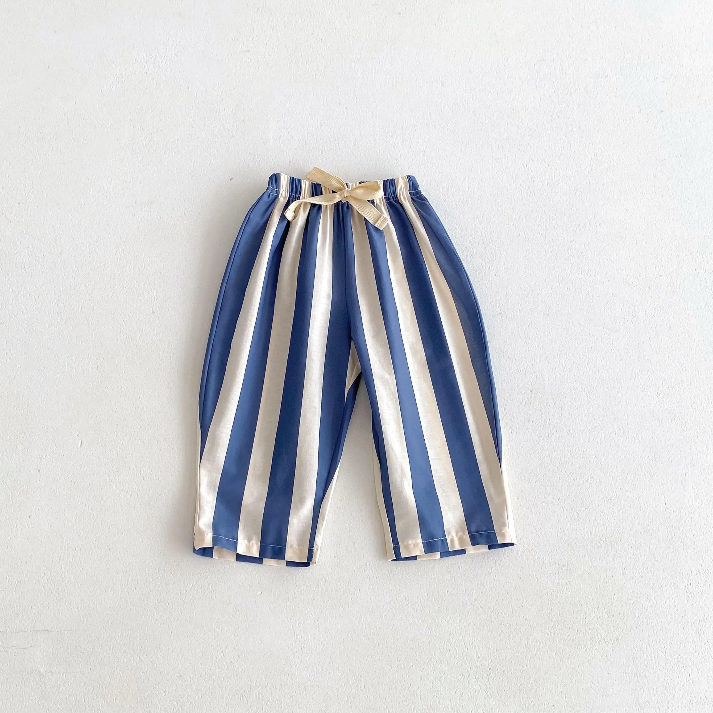 Bright Drawstring Summer Cotton Trousers