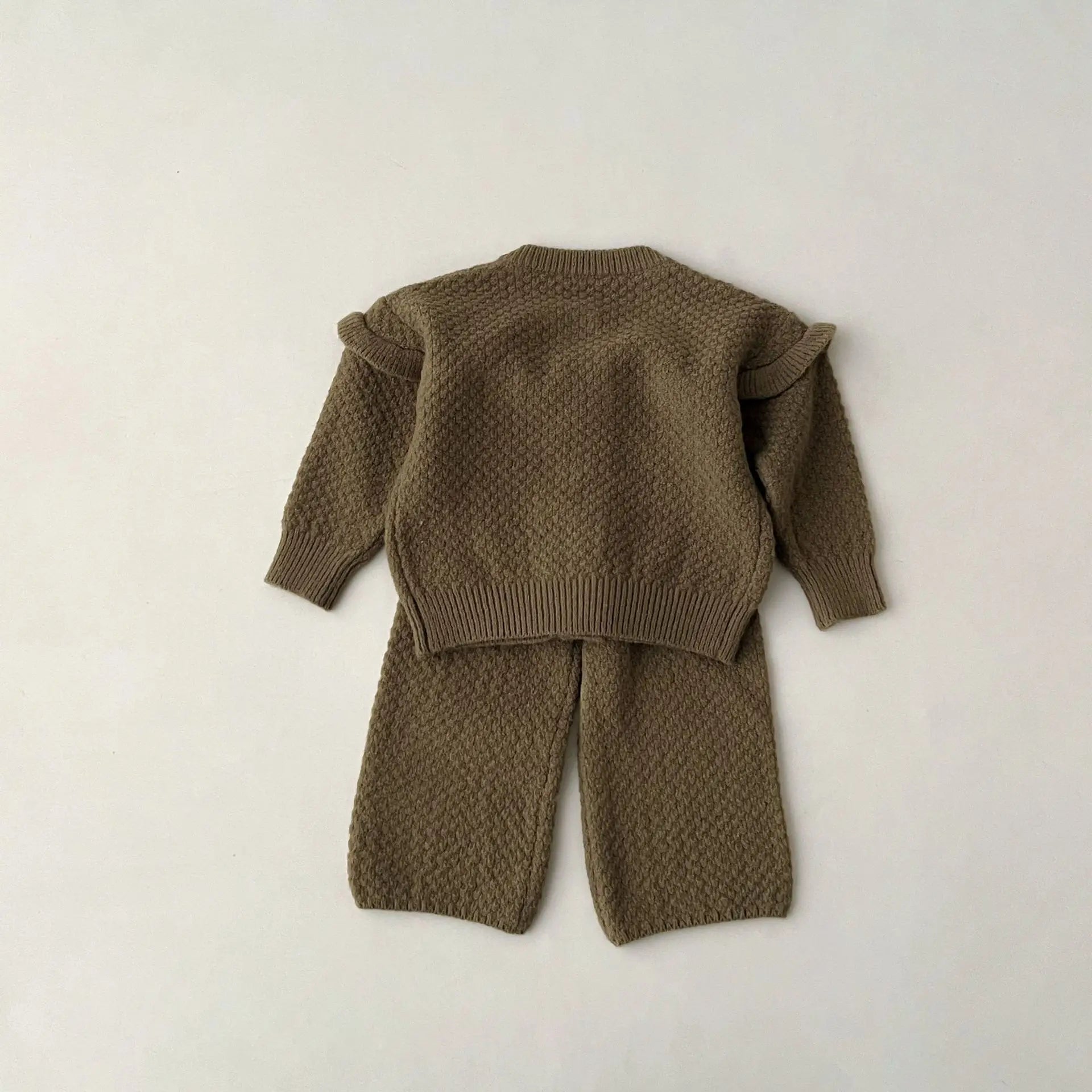 Autumn Knit Cardigan and Trouser Set