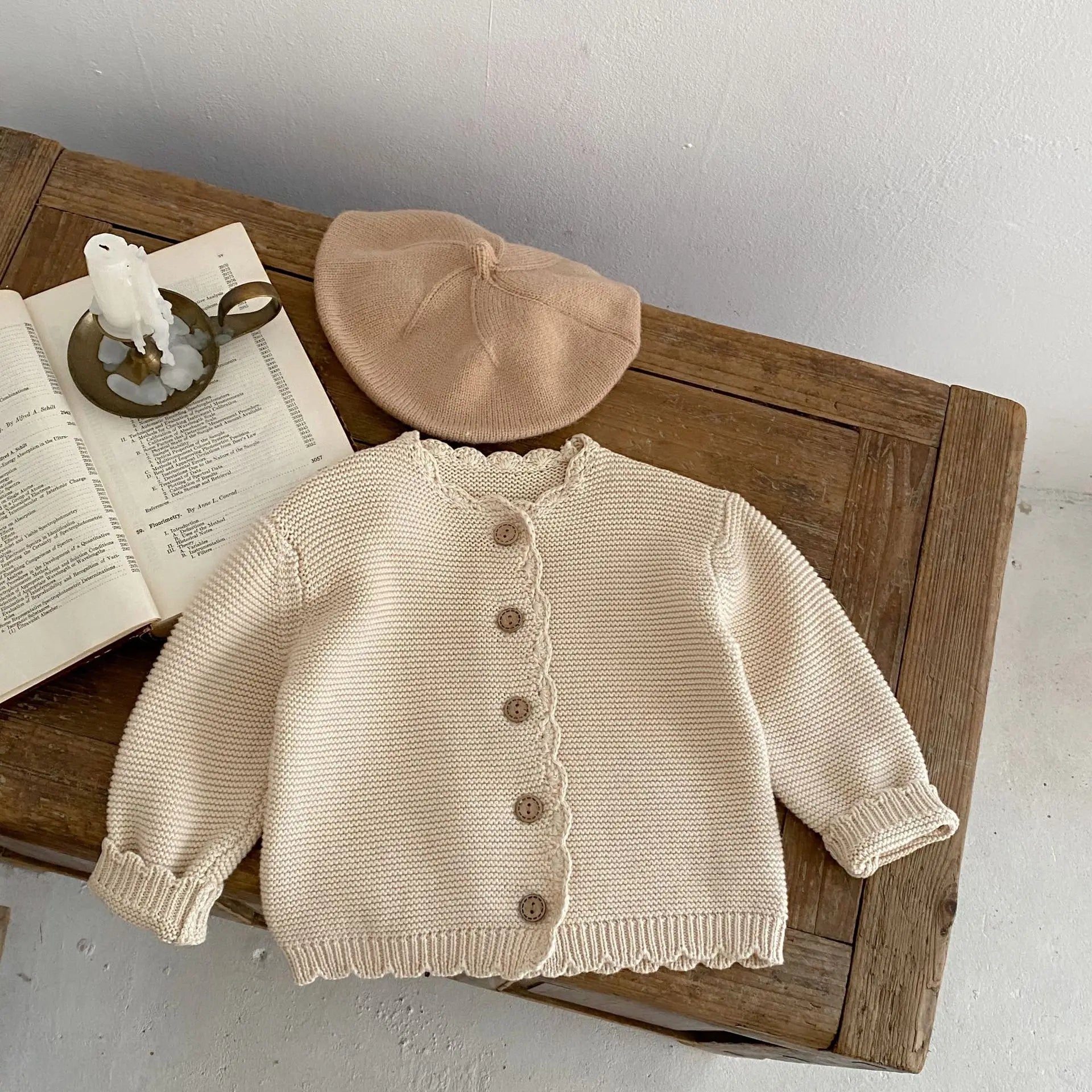 Scalloped Knit Cardigan