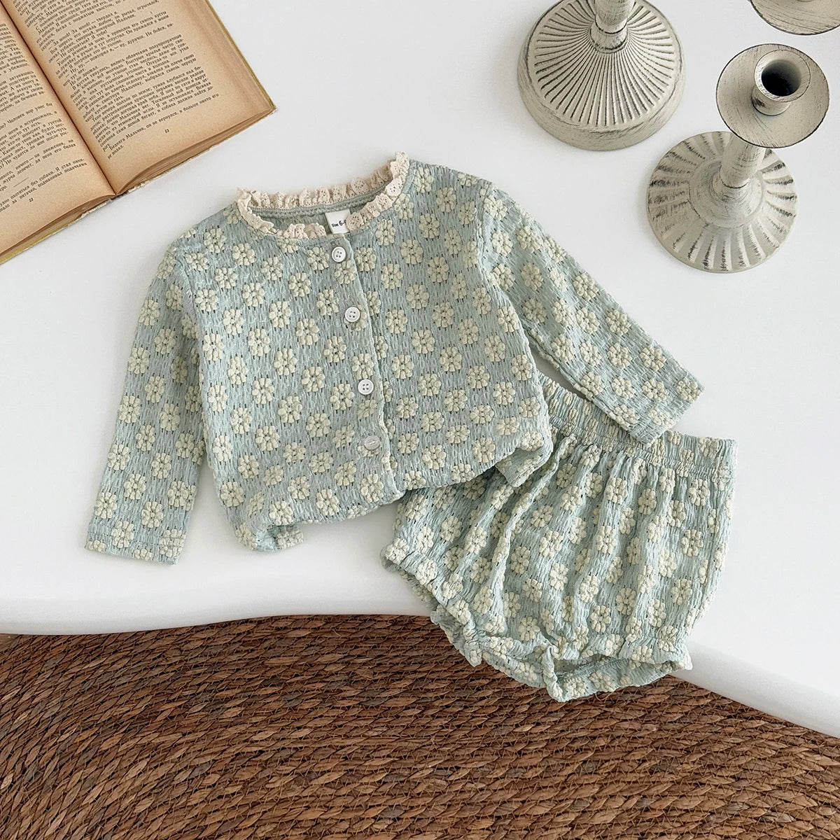 Floral Vintage Cardigan Set