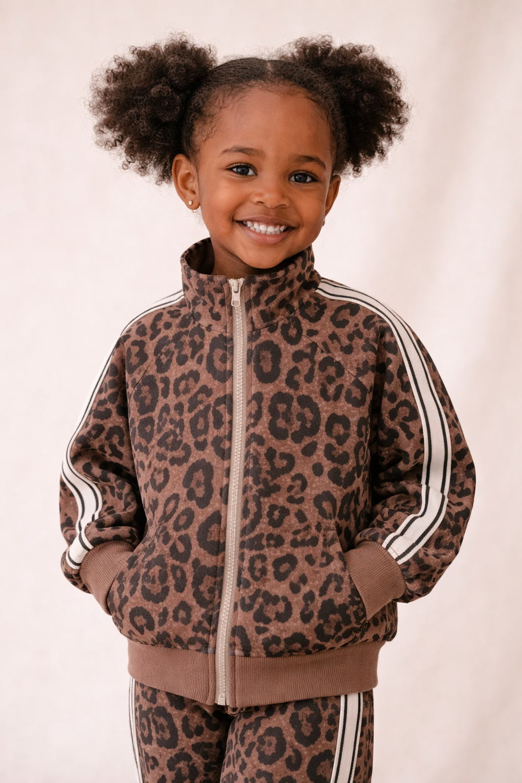 Leopard Print Tracksuit Set
